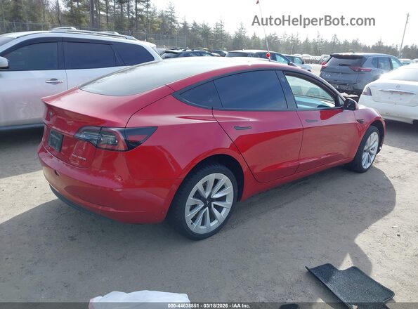 5YJ3E1EBXMF013165 2021 TESLA MODEL 3 Red Հետևի աջ
