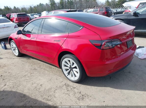 5YJ3E1EBXMF013165 2021 TESLA MODEL 3 Red Հետևի ձախ