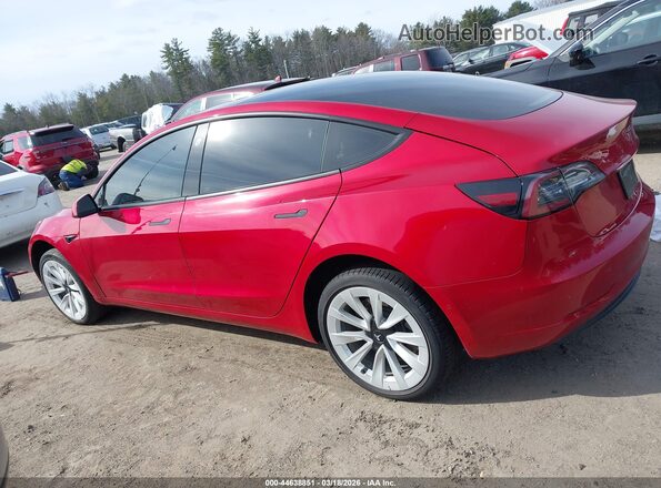 5YJ3E1EBXMF013165 2021 TESLA MODEL 3 Red Սալոնի 360 աստիճան տեսք