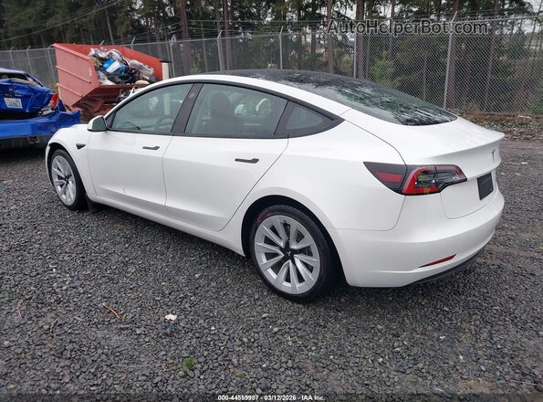 5YJ3E1EBXMF073964 2021 TESLA MODEL 3 White Tył lewy