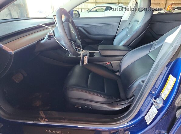 5YJ3E1EBXMF876841 2021 TESLA MODEL Синий Вид салона спереди