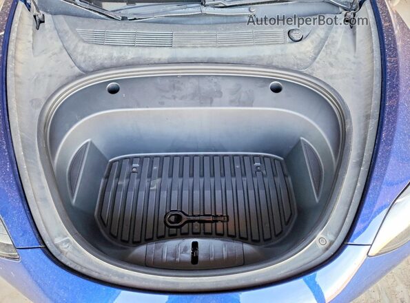 5YJ3E1EBXMF876841 2021 TESLA MODEL Синий Вид задней части салона