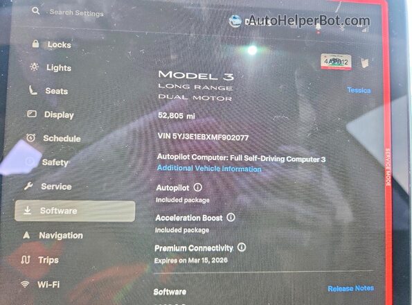 5YJ3E1EBXMF902077 2021 TESLA MODEL White Widok zestawu wskaźników