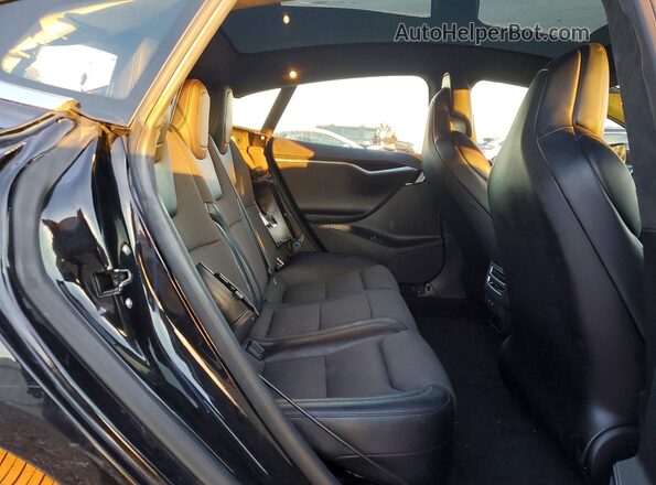 5YJSA1E14HF213978 2017 TESLA MODEL Black Вид задніх сидінь