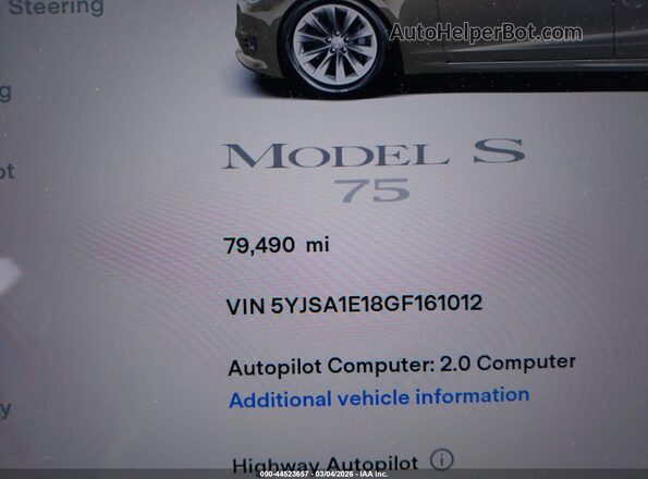 5YJSA1E18GF161012 2016 TESLA MODEL S Green 