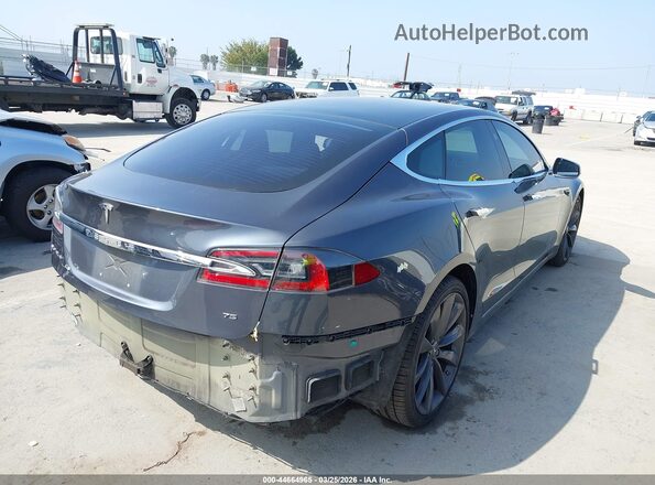 5YJSA1E18HF210971 2017 TESLA MODEL S Серый Задняя правая четверть