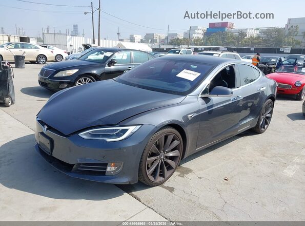 5YJSA1E18HF210971 2017 TESLA MODEL S Серый Передняя левая четверть