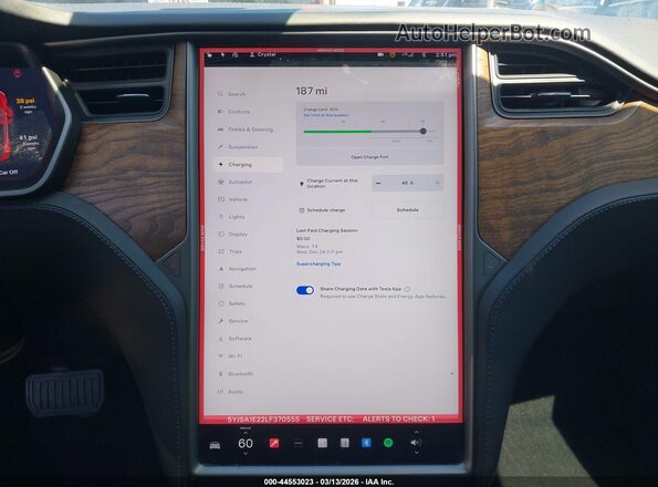5YJSA1E22LF370555 2020 TESLA MODEL S Black 