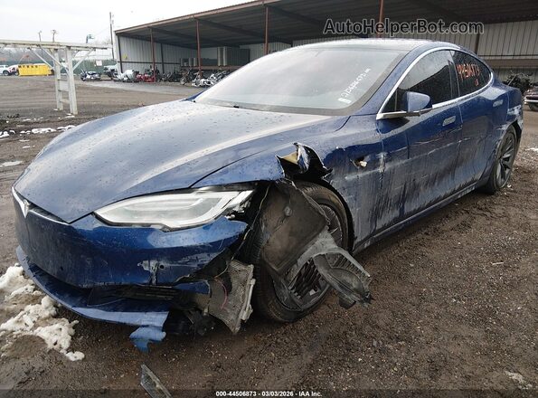 5YJSA1E24JF296777 2018 TESLA MODEL S Blue Widok z przodu