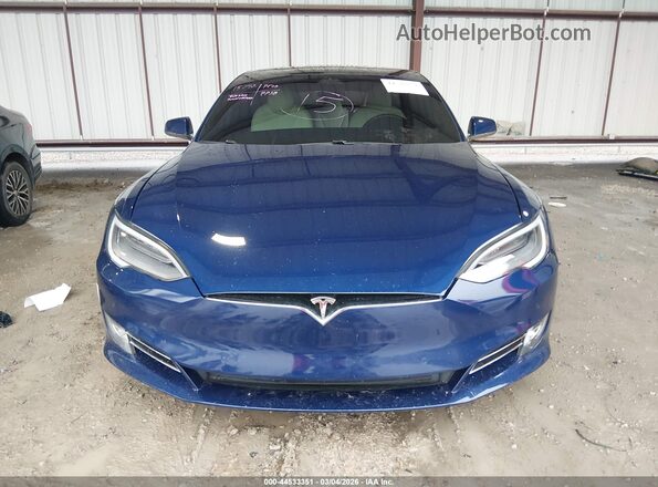 5YJSA1E26LF385219 2020 TESLA MODEL S Blue Widok wnętrza z tyłu