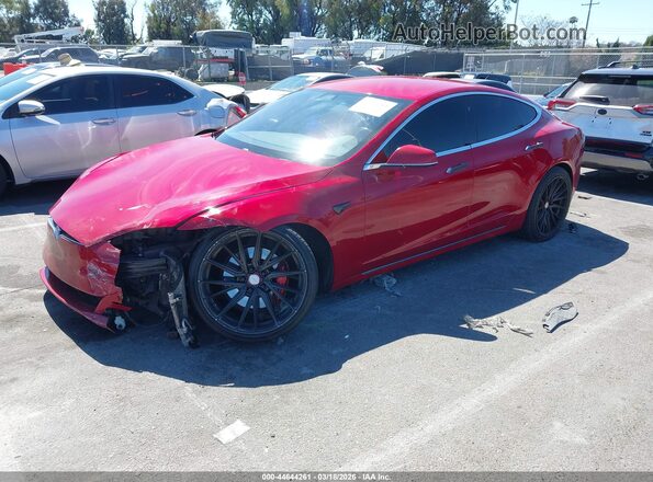 5YJSA1E41GF177658 2016 TESLA MODEL S Красный Передняя левая четверть