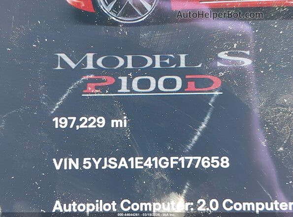 5YJSA1E41GF177658 2016 TESLA MODEL S Красный 
