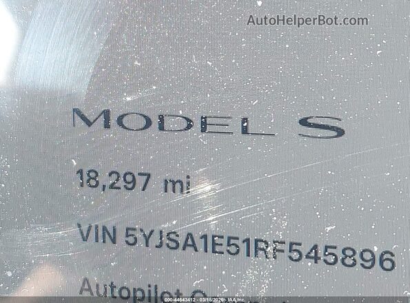5YJSA1E51RF545896 2024 TESLA MODEL S Gray 