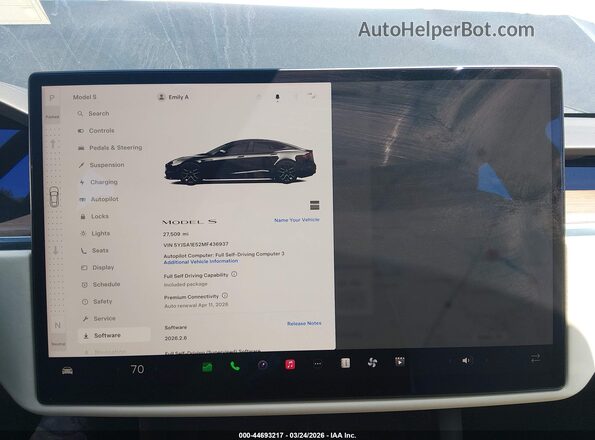 5YJSA1E52MF436937 2021 TESLA MODEL S Black Rear seats view