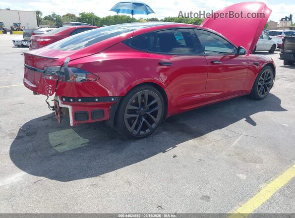 5YJSA1E53MF428801 2021 TESLA MODEL S Red Задня права чверть