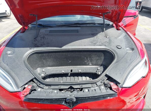 5YJSA1E53MF428801 2021 TESLA MODEL S Red Вид ззаду