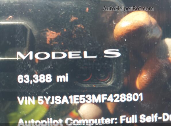 5YJSA1E53MF428801 2021 TESLA MODEL S Red Вид задніх сидінь