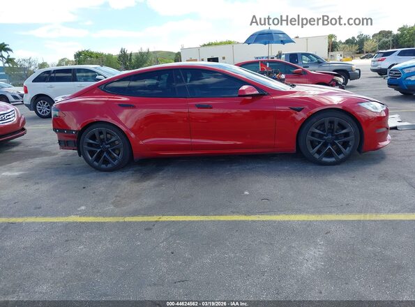 5YJSA1E53MF428801 2021 TESLA MODEL S Red Панорамний вид салону 360°