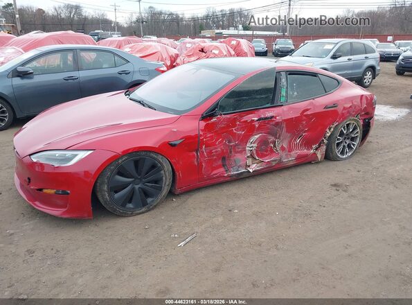 5YJSA1E54MF454565 2021 TESLA MODEL S Red Front view