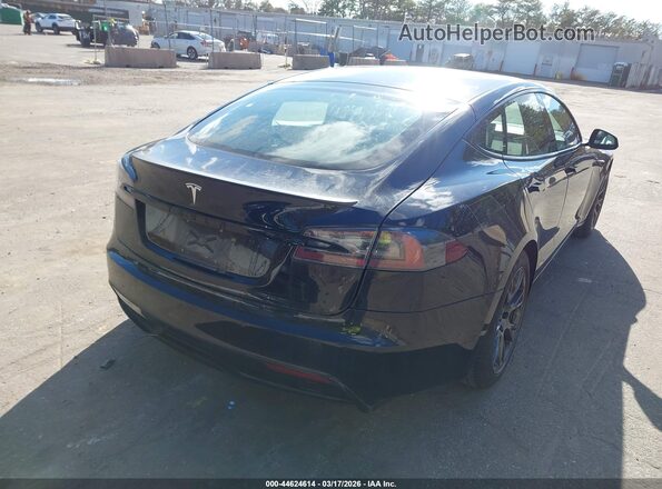 5YJSA1E56MF428517 2021 TESLA MODEL S Черный Задняя правая четверть