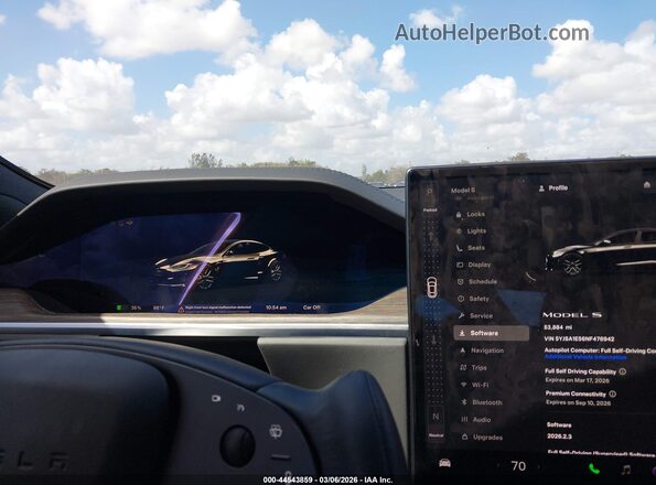5YJSA1E56NF476942 2022 TESLA MODEL S Черный Вид задних сидений