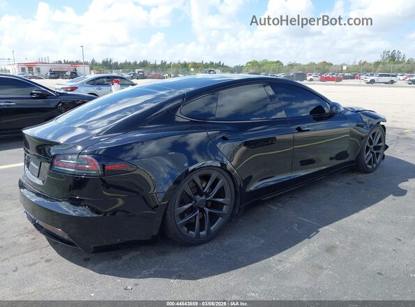 5YJSA1E56NF476942 2022 TESLA MODEL S Черный Задняя правая четверть