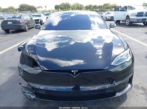 5YJSA1E56NF476942 2022 TESLA MODEL S Черный Вид задней части салона