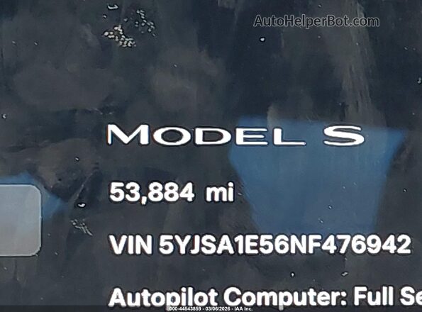 5YJSA1E56NF476942 2022 TESLA MODEL S Черный 