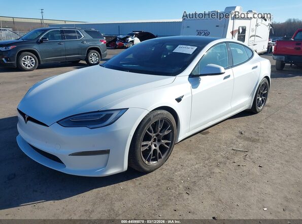 5YJSA1E5XMF447006 2021 TESLA MODEL S White Vista tres cuartos delantera izquierda