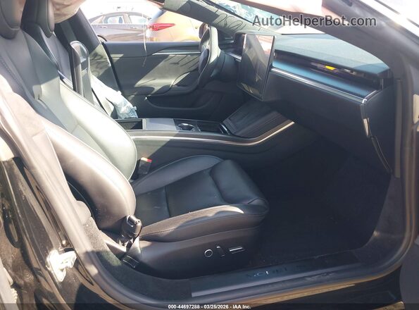 5YJSA1E61NF465047 2022 TESLA MODEL S Black წინა სალონის ხედი