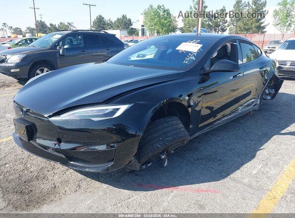5YJSA1E61NF465047 2022 TESLA MODEL S Black წინა ხედი
