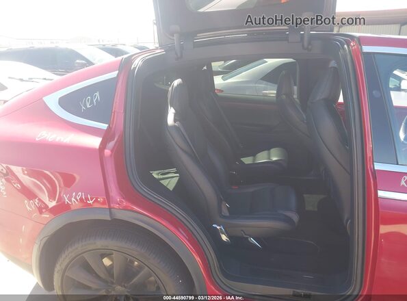 5YJXCBE23LF303033 2020 TESLA MODEL X Maroon Widok naklejki z numerem VIN