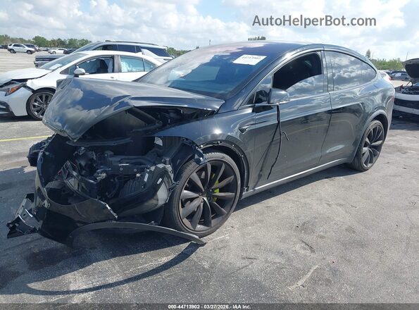 5YJXCBE29JF128607 2018 TESLA MODEL X Black წინა მარცხენა ხედი სამი მეოთხედიდან