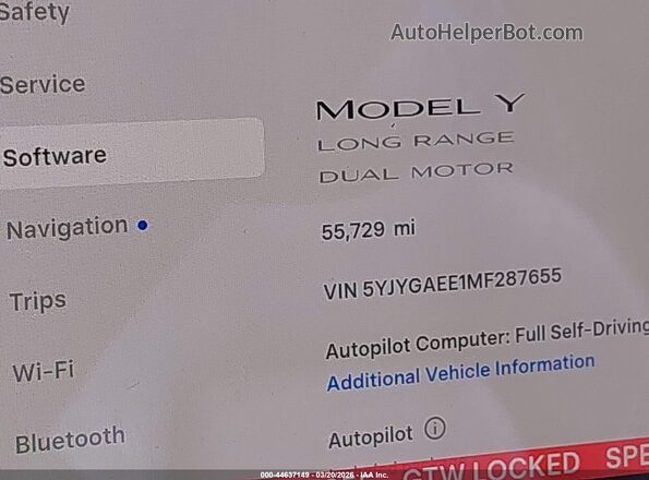 5YJYGAEE1MF287655 2021 TESLA MODEL Y Gray სალონის 360-გრადუსიანი ხედი