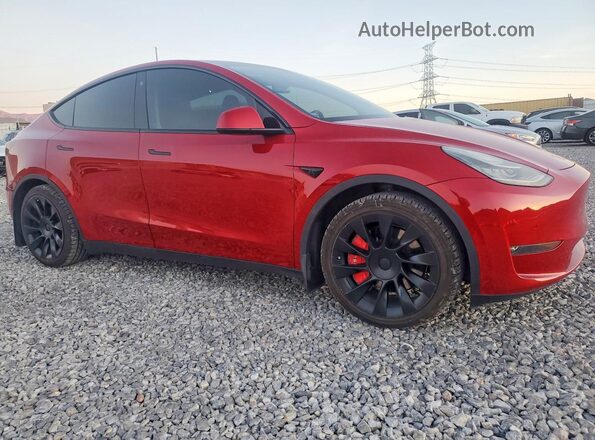 5YJYGAEE5MF205278 2021 TESLA MODEL Красный Передняя правая четверть