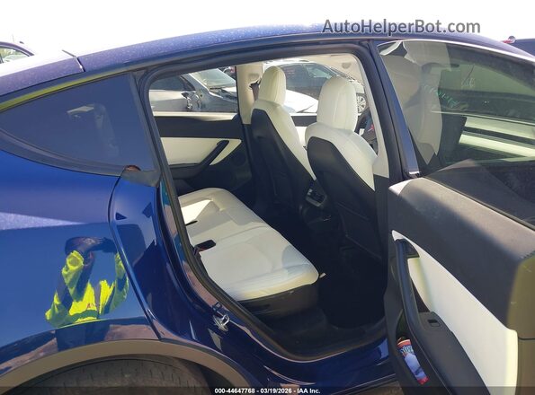 5YJYGAEE8MF297969 2021 TESLA MODEL Y Blue VIN կոդի պիտակի տեսք