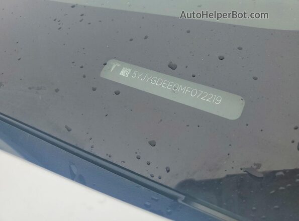 5YJYGDEE0MF072219 2021 TESLA MODEL White Vista del compartimento del motor