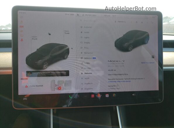 5YJYGDEE0MF077176 2021 TESLA MODEL Black Vista del cuadro de instrumentos