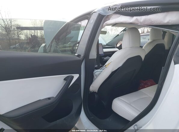 5YJYGDEE0MF244216 2021 TESLA MODEL Y White Vista de la etiqueta del VIN