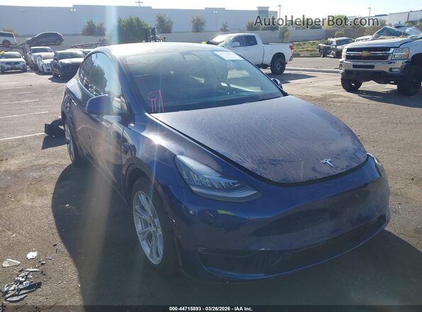 5YJYGDEE1MF203710 2021 TESLA MODEL Y Blue Սալոնի 360 աստիճան տեսք