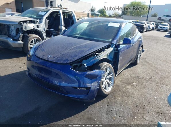 5YJYGDEE1MF203710 2021 TESLA MODEL Y Blue Առջևի ձախ երեք քառորդ տեսարան