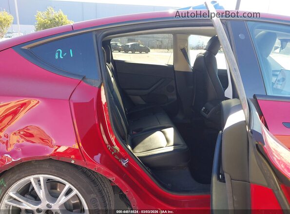 5YJYGDEE2MF070794 2021 TESLA MODEL Y Red Widok naklejki z numerem VIN