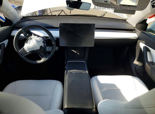 5YJYGDEE2MF211282 2021 TESLA MODEL Белый Вид панели приборов