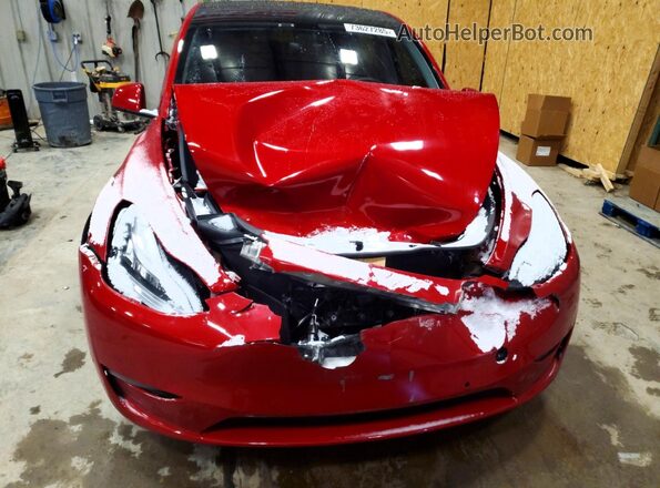 5YJYGDEE3MF152730 2021 TESLA MODEL Red Widok z przodu