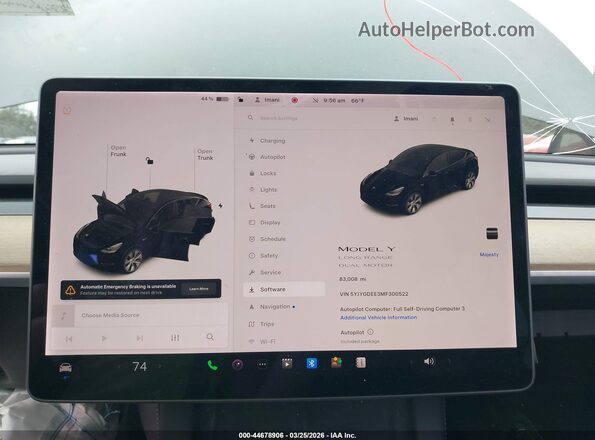 5YJYGDEE3MF300522 2021 TESLA MODEL Y Black Հետևի նստատեղերի տեսք