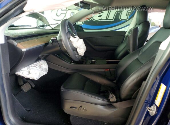 5YJYGDEE4MF095423 2021 TESLA MODEL Синий Вид салона спереди