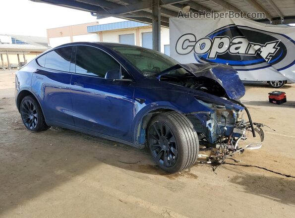 5YJYGDEE4MF095423 2021 TESLA MODEL Синий Передняя правая четверть