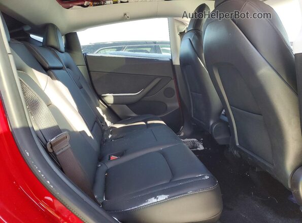 5YJYGDEE4MF199040 2021 TESLA MODEL Red უკანა სავარძლების ხედი