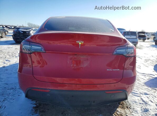 5YJYGDEE4MF199040 2021 TESLA MODEL Red უკანა ხედი