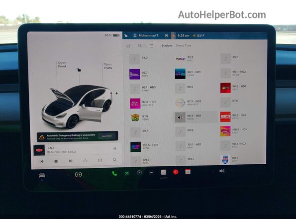 5YJYGDEE4MF231520 2021 TESLA MODEL Y White 